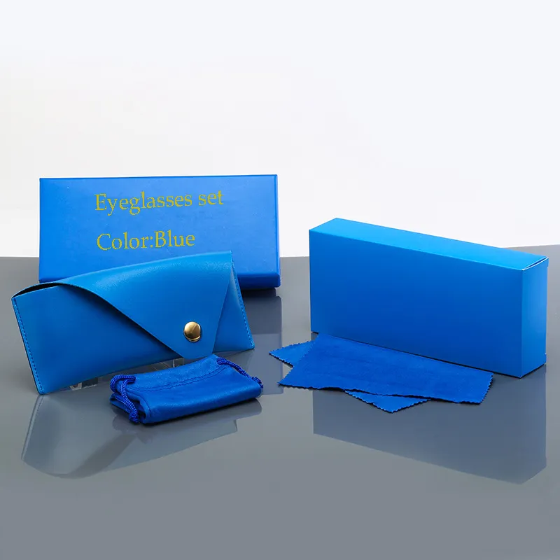 High-End-Mode Sonnenbrille Papier Box Set Pu OEM Logo Brillen etui