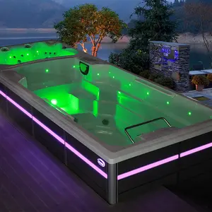 2023 Luxury Marble Acrylic Outdoor Swimming Spa Pool BG-6659 With 4 Massage Seats and 5 holes swim jets