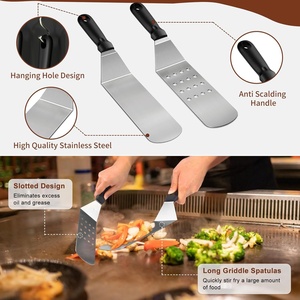 Ensemble d'outils de <span class=keywords><strong>barbecue</strong></span> 27 pièces en acier inoxydable pour camping, comprenant couvercle de cuisson, spatule de <span class=keywords><strong>barbecue</strong></span>, presse à burger, brosse pour <span class=keywords><strong>plaque</strong></span> de cuisson - Product Image 2