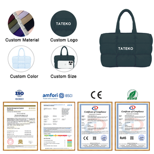 Sac avec LOGO personnalisé pour femmes, kit de voyage, pochette, tissu en peluche PU souple, maquillage, sac de rangement pour cosmétiques, trousse de toilette portable - Product Image 2