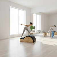 Correcteur de posture en bois d'érable MJD Professional, un équipement en bois polyvalent et durable pour les studios de Pilates.