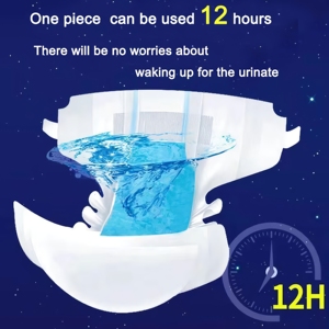 3D canale di prevenzione delle perdite pannolini per adulti in misura m caratteristica stampata realizzata in pellicola di PE pannolino linea di produzione asiatica per le donne - Product Image 4