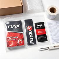 Étiquette de batterie de moto en vinyle imperméable personnalisée, autocollant de marque FUYA, étiquette de garantie de batterie industrielle autocollante OEM ODM
