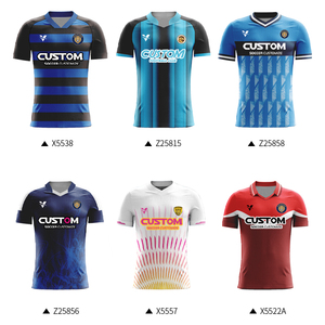 新シーズン高品質通気性ポリエステルサッカーシャツ卸売刺繍ロゴクルーネックサッカーユニフォームジャージーZ259041 - Product Image 3