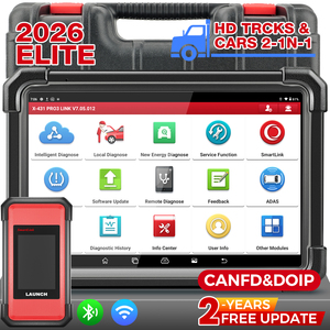 Herramienta de diagnóstico automotriz para camiones LAUNCH X431 PRO3S+ SmartLink HD 12V 24V OBD OBD2, lector de códigos, activación, prueba, codificación de ECU - Product Image 1