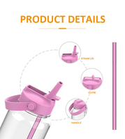 Bouteille à boire portable réutilisable étanche avec poignée pour bouteille d'eau de voyage en plein air de gymnastique