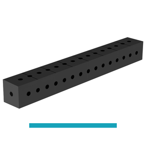Steeleco gpph บล็อกเชื่อมต่อ800x100x100มม. หนา8มม. รู16มม. ตาราง50x50มม. - Product Image 1