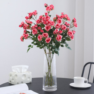 Petit <span class=keywords><strong>bouquet</strong></span> <span class=keywords><strong>de</strong></span> <span class=keywords><strong>roses</strong></span> artificielles <span class=keywords><strong>de</strong></span> 50 cm, ornements floraux pour accessoires <span class=keywords><strong>de</strong></span> photographie <span class=keywords><strong>de</strong></span> mariage et décoration <span class=keywords><strong>de</strong></span> salon - Product Image 3