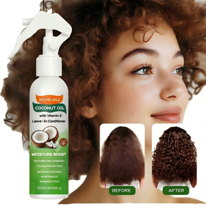 Champú en Spray <span class=keywords><strong>para</strong></span> el Cuidado del Cabello con Aceite de Coco Orgánico de Marca Privada, Antiencrespamiento, Hidratante, Definidor <span class=keywords><strong>para</strong></span> Cabello Seco, Rizado <span class=keywords><strong>y</strong></span> Encrespado, MOQ - Product Image 1