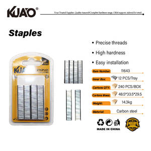 Agrafes à couronne étroite pour emballage de détail avec trou de suspension, agrafes épaisses pour le travail du bois et la menuiserie, 1.2*10.6*8MM, 400 pièces - Product Image 3