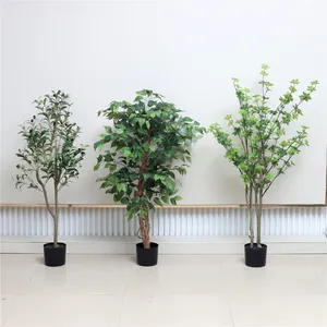 Toque quase natural real artificial folhas plantas árvore para decoração do jardim casa