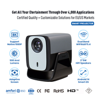 Mini Proyector Inteligente Nativo 1080P, Proyector Android 4K WiFi, Proyector de Cine en Casa, Proyector 4K