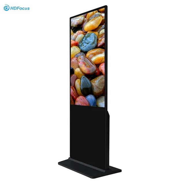 55 Inch Floor Standing Smart Kiosk LCD Advertising Display Players Interactive Panel Touch Screens IP65 Android OS Digital