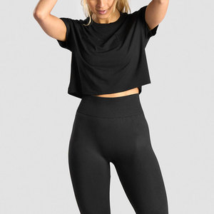 New Fashionable Adult Size Women Slim Fit <b>Crop</b> <b>Top</b> T-Shirts Soft Fabric Quick Dry Breathable Customized Women <b>Crop</b> <b>Top</b> T-Shirts - Product Image 2