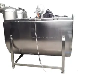 Tanque de refrigeración de leche en forma de U, acero inoxidable, 1000 litros