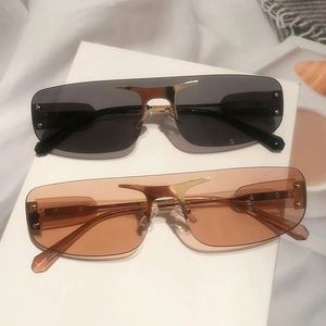 Gafas de Sol Cuadradas de Aleación Modernas y a la Moda 2022, Lentes de Una Pieza con Protección UV400, Sin Montura, para Hombre y Mujer - Product Image 3