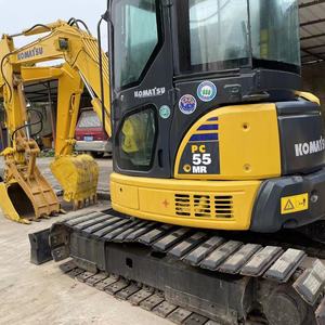 Miniexcavadora usada de 5,5 toneladas marca japonesa Komatsu PC55MR de segunda mano pequeña excavadora sobre orugas a la venta - Product Image 1