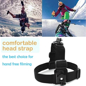 Accessoires de caméra d'action sportive de haute qualité en nylon, 2 pièces, avec fixation pour <span class=keywords><strong>casque</strong></span>, rotation à 360 degrés, sangle de tête flexible pour - Product Image 6