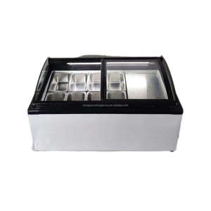 Vitrina Exhibidora de Helados Redonda/Cuadrada de Sobremesa, Congelador Comercial para Helados y Gelato para Heladería - Product Image 4