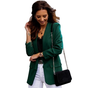 <span class=keywords><strong>Blazer</strong></span> de Poliéster con Cuello de Traje y Manga Regular con Botón de un Solo Grano de Source Factory para Damas - Product Image 5