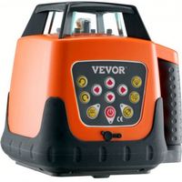 VEVOR Nivel Láser Rojo 360 Rotativo Autonivelante Automático Rotativo Haz Rojo con Receptor Control Remoto Estuche de Transporte