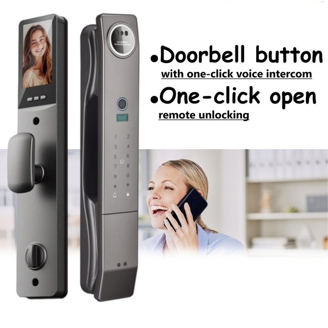 Fingerprint Aluminum Smart Lock Memory Card for High-Security Doors Gates Code Access Mobile App Control Residential Commercial