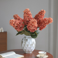 BL-8359 Fleurs artificielles d'hortensia européennes longues 83 cm à tige unique, broderie fragmentée, haute qualité, Fête des Mères, Saint-Valentin