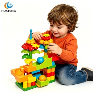 HT MC600 Early Educational <strong>Building</strong> Block Toys,DIY Assemble Slide Track Block Toy <strong>Set</strong>, Construction <strong>Building</strong> Bricks <strong>Set</strong> for Kids - Product Image 1