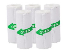 Papier autocollant blanc + cinq rouleaux