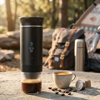 Machine à expresso portable en capsule, rechargeable par USB, 20 bars, mini cafetière avec étui de voyage pour les voyages en plein air et le bureau