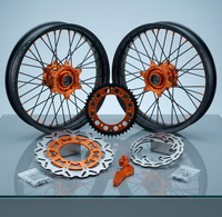 Nouvelles jantes en alliage Supermoto de 17 pouces pour moto EXC 450, avant et arrière, pièces de moto