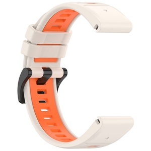 Correa de Silicona de Dos Tonos QuickFit para Relojes Garmin <span class=keywords><strong>Fenix</strong></span> 7X, 7, 6X Pro, Epix Pro, <span class=keywords><strong>Fenix</strong></span> 6 Pro, 5X, 5 Plus - Product Image 5