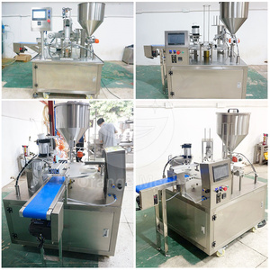 ORME Strawberry Jam Juice Filler <strong>Small</strong> Automatic Ice Cream <strong>Cone</strong> Yogurt Cup Rotary Fill Pack Machine - Product Image 5