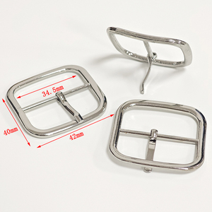 Fibbia per Cintura Quadrata di Alta Qualità da 1,36 Pollici Placcata Argento, Fibbia Metallica Regolabile con Perno per Accessori Hardware da Cintura - Product Image 2