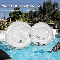 Ballon d'eau gonflable transparent en TPU Zorb de 2 m, qualité commerciale pour enfants et adultes
