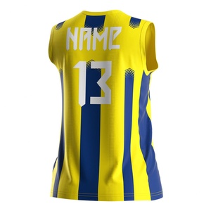 Camiseta Deportiva Personalizada por Sublimación para Equipo de Voleibol, Traje Personalizable en Color Rojo con Jersey Negro para Mujer - Product Image 4