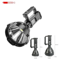 Lampe torche LED portable transfrontalière pour extérieur, support de lampe, haute puissance, étanche, rechargeable par USB, projecteur puissant