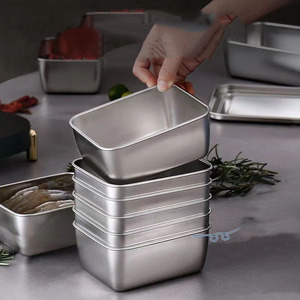 Contenants à collation en acier inoxydable Condiment Trempage Sauce Tasses Conteneur de stockage des aliments avec couvercles Boîte à lunch portable étanche - Product Image 6