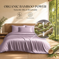 Parure de lit 100 % bambou tissé, ultra douce, rafraîchissante, respirante, écologique, certifiée OEKO-TEX, luxe, avec taies d'oreiller