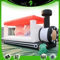 Modèle de locomotive publicitaire géant en PVC LED personnalisé, mascotte de train gonflable, ballon à hélium, chemin de fer gonflable pour la décoration