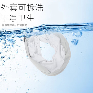 Almohada de Viaje en Forma de U de Espuma Viscoelástica, Almohada Portátil de Soporte para el Cuello, Color Sólido, Poliéster, Lavable a Máquina, para Dormir en el Auto o Avión - Product Image 1