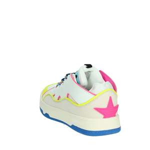 Sneakers Donna SASS240737 Bianco Giallo in Tela, Scarpe Trendy - Product Image 2