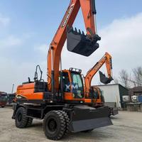 Excavadora Usada Doosan DX210W-7B Develon de 20 Toneladas, 90% Nueva, con Cabina Central para el Conductor, Buen Estado, Precio Bajo, Modelos Doosan Dx210-7 Dx300 Dx150w Dx225