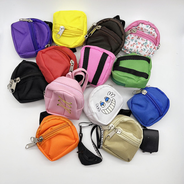 Backpack Shape Zipper Small Coin Purse Keychain Custom Logo New Zealand Souvenir Gift Mini Backpack Pendant Nylon Key Chain