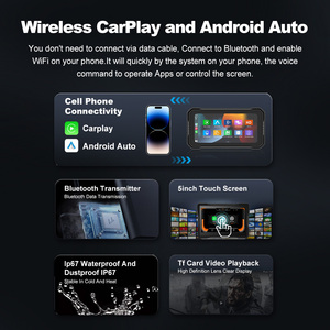 หน้าจอสัมผัสขนาด 5 นิ้วสำหรับมอเตอร์ไซค์ รองรับ Carplay ระบบนำทางแบบพกพา แดชบอร์ดดิจิตอลสำหรับมอเตอร์ไซค์ รองรับ Android Auto กันน้ำ พร้อมบลูทูธ รุ่น ZC11C - Product Image 2