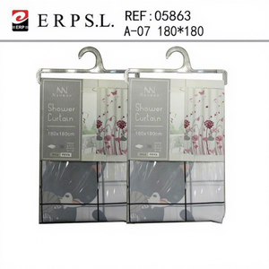 Rideau de douche imperméable en PVC, motif floral, style classique, impression numérique, 180x180cm - Product Image 1