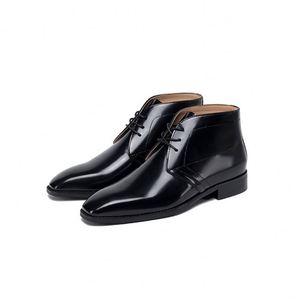 Nouvelles Chaussures Habillées pour Hommes à Bout Carré et Lacets, en Daim Britannique et Cuir Pleine Fleur, Légères, Antidérapantes, Respirantes, pour le Bureau et la Carrière, avec Talonnette Rehaussante - Product Image 5