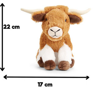 Peluche Longhorn Marron C046, Douce et Cuddly, 100% Polyester Recyclé, Animal en Peluche Rembourré, Vente en Gros, Vache Longhorn Personnalisée en Peluche - Product Image 2