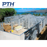 Maison préfabriquée de luxe moderne PTH, construction rapide, villa en acier léger galvanisé, resort