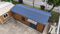 Maison mobile préfabriquée de luxe, maison modulaire en conteneur, une chambre + salon + salle de bain